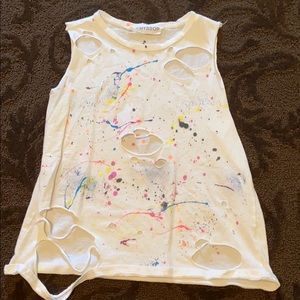 Splatter-paint tank top